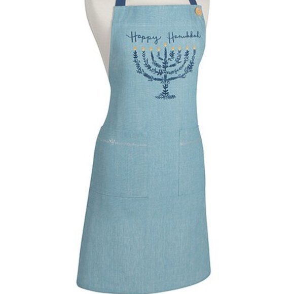 Now Designs Blue Spruce 'Happy Hanukkah' Apron - Picture 1 of 4
